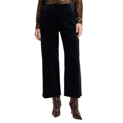 Veronika Maine Ink Stretch Velvet Flared Pant